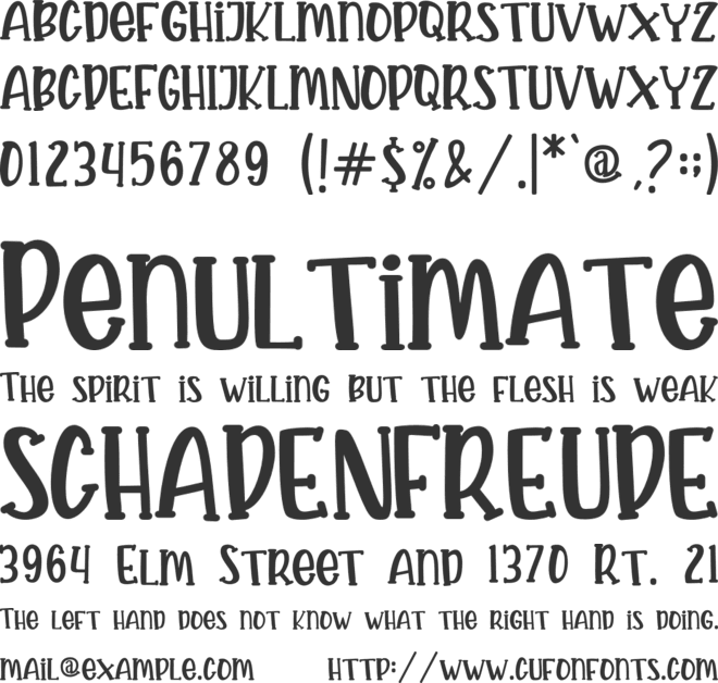 KROAST FUNNY font preview