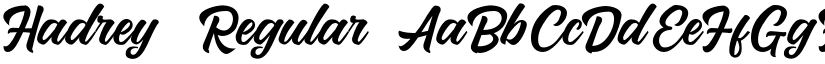 Hadrey Regular font