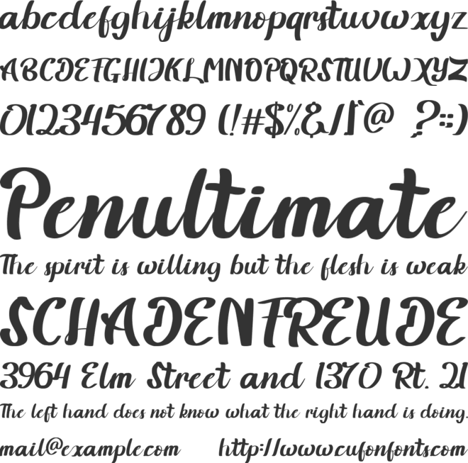 Brifuqa font preview