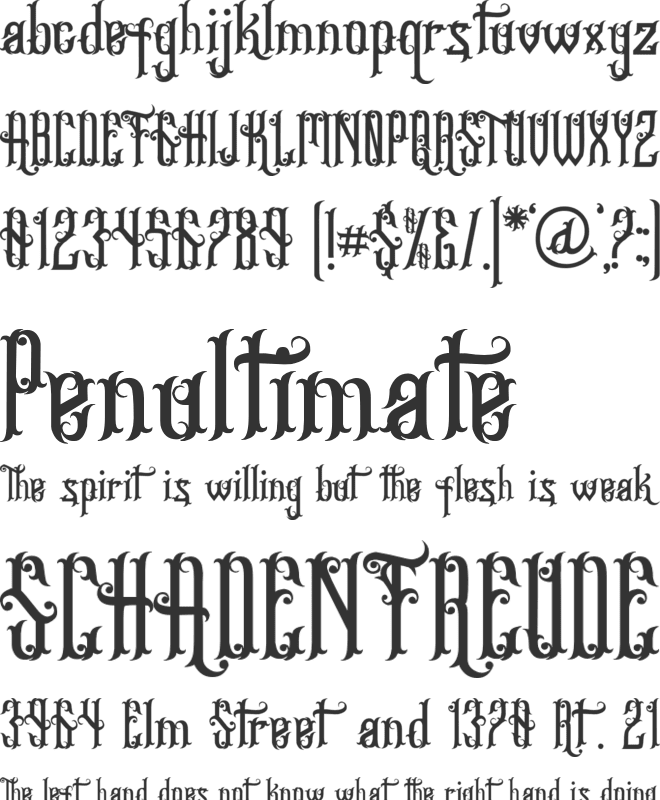 Gethucks font preview