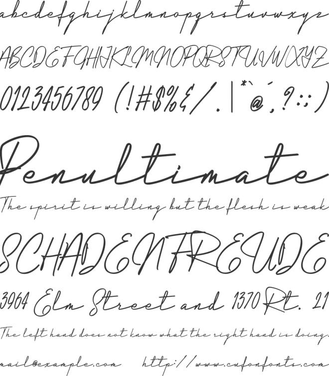 Falcon font preview
