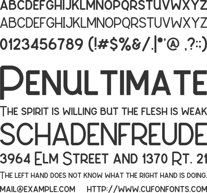 Erabura font preview