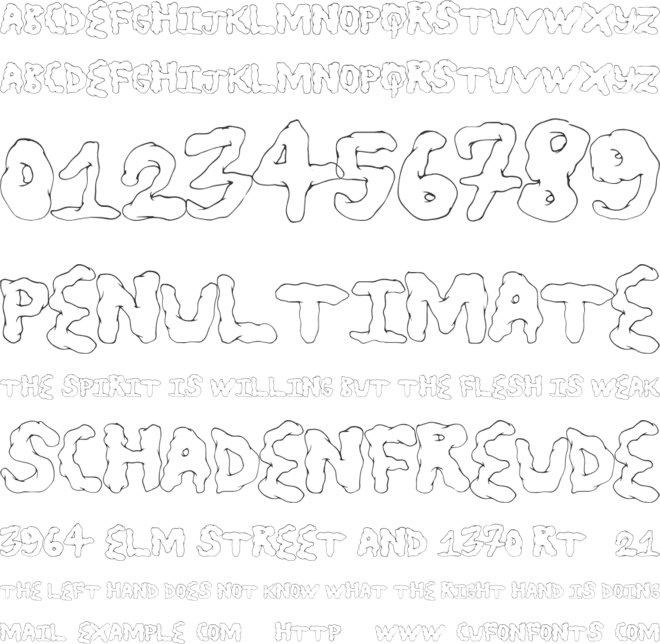 StatusUpdate font preview