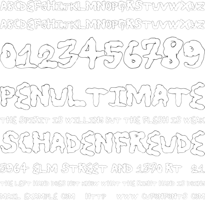 StatusUpdate font preview