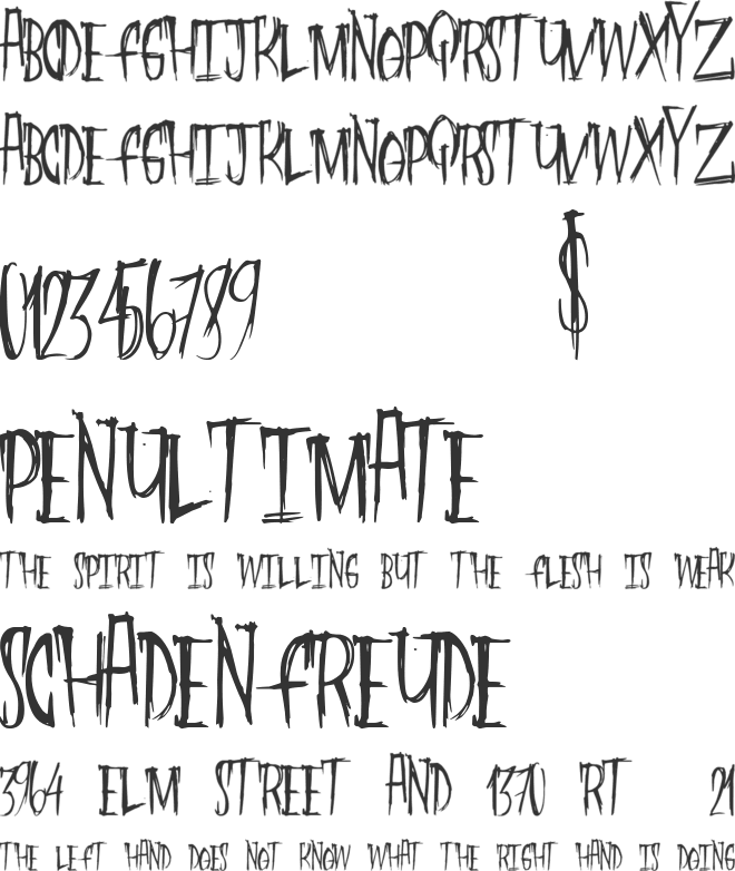 FleshDigster font preview