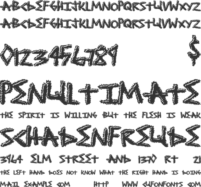 ShockTreatment font preview