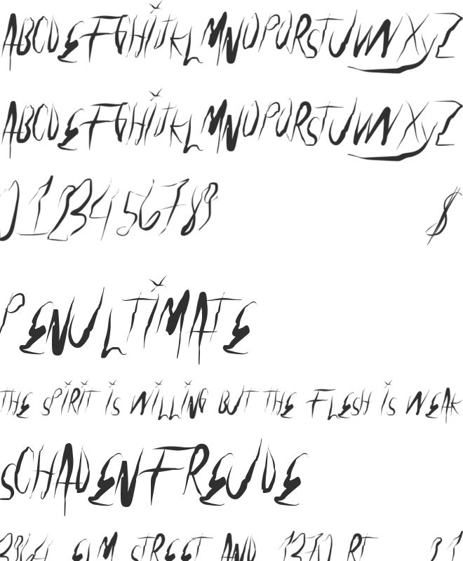UniversalFreaky font preview