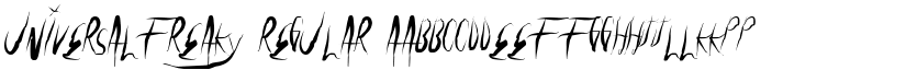 UniversalFreaky Regular font