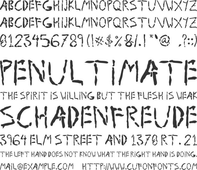 Fresh Blood font preview