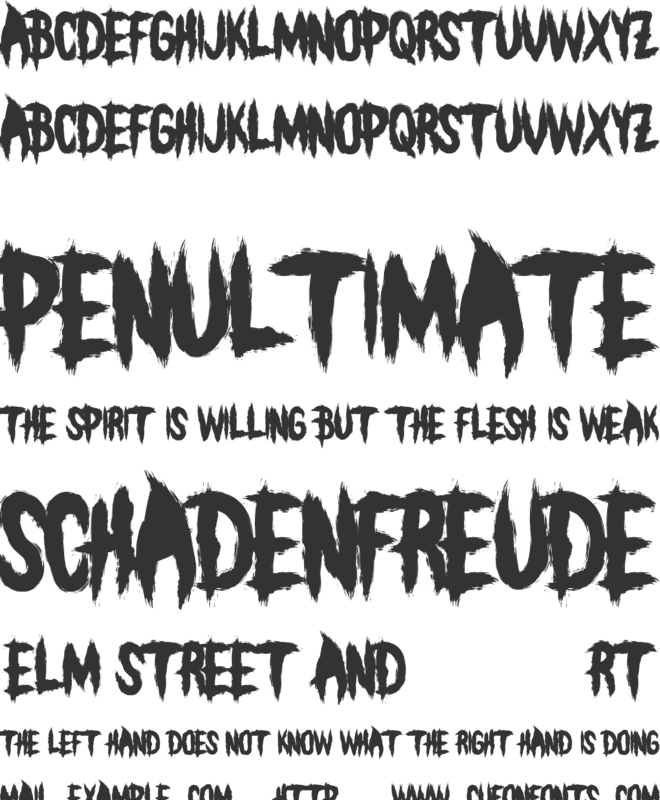 BLEEECH font preview