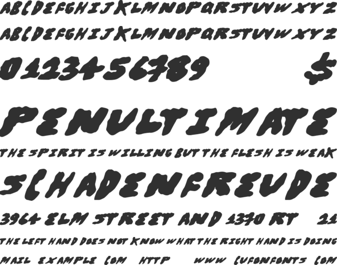 BroHugs font preview