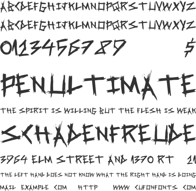 SpringRage font preview