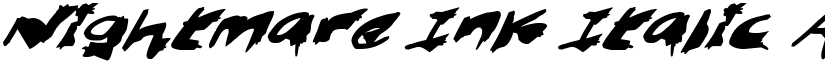 Nightmare Ink Italic font