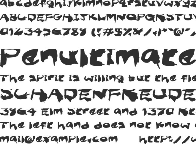 Nightmare Ink font preview