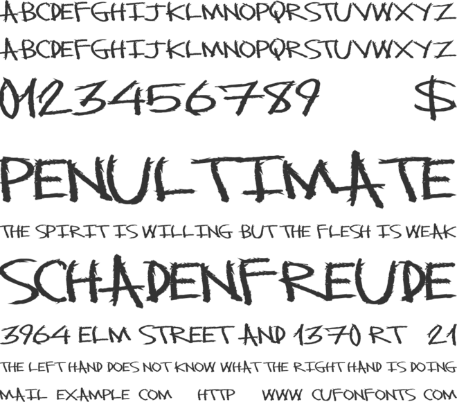 MonsterSlash font preview