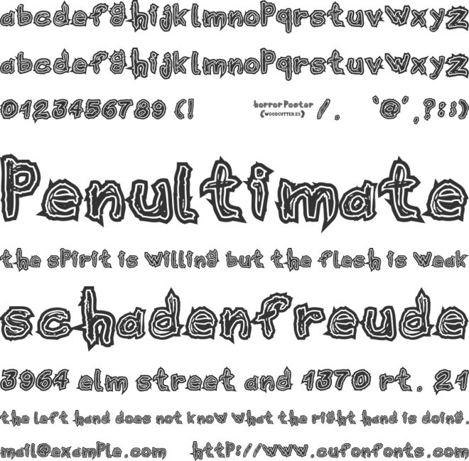 Horror Poster font preview