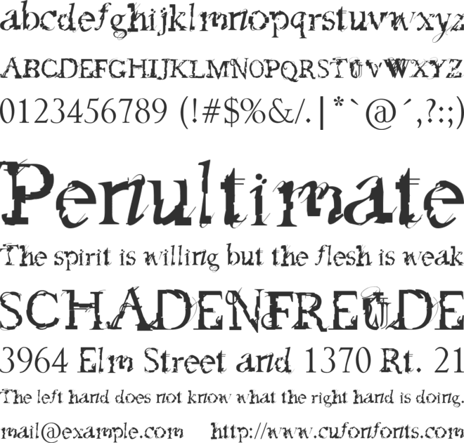 feed my frankenstein font preview