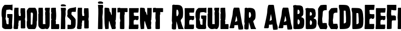 Ghoulish Intent Regular font