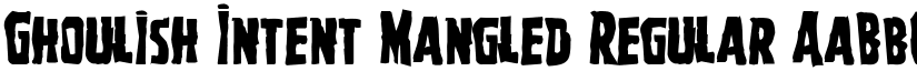 Ghoulish Intent Mangled Regular font