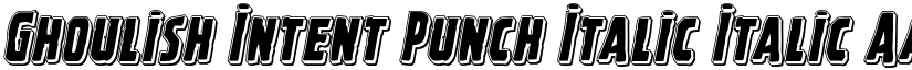 Ghoulish Intent Punch Italic Italic font