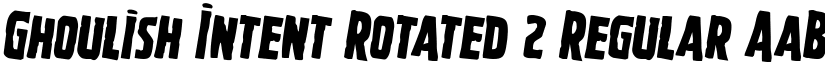 Ghoulish Intent Rotated 2 Regular font