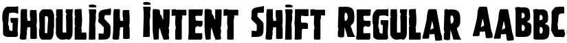 Ghoulish Intent Shift Regular font