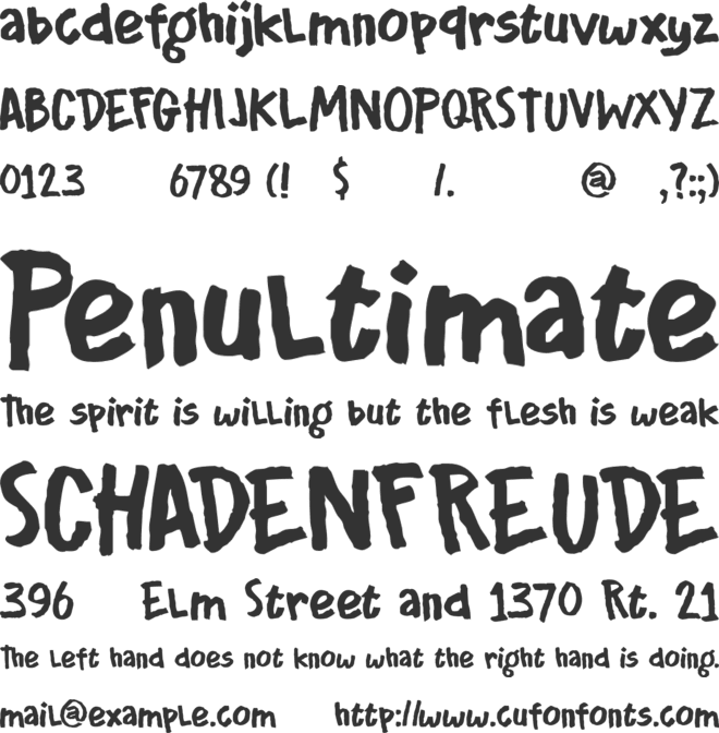 DK Crowbar font preview