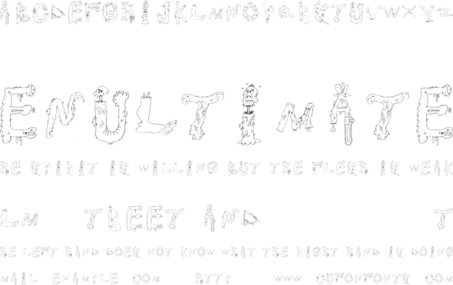 monstros font preview