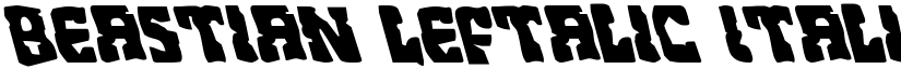 Beastian Leftalic Italic font