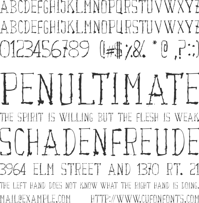 Courwette font preview