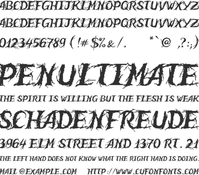 Humble Wall font preview