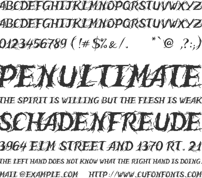 Humble Wall font preview