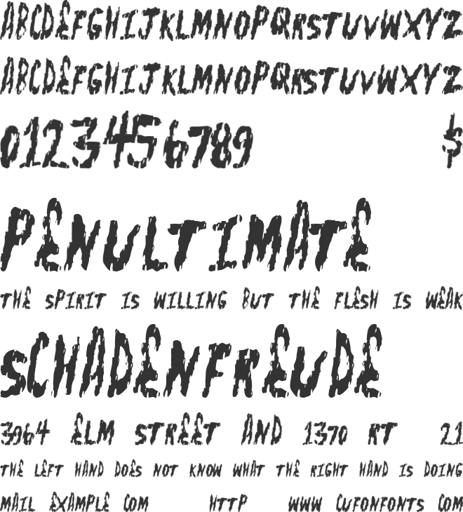 FleshShop font preview
