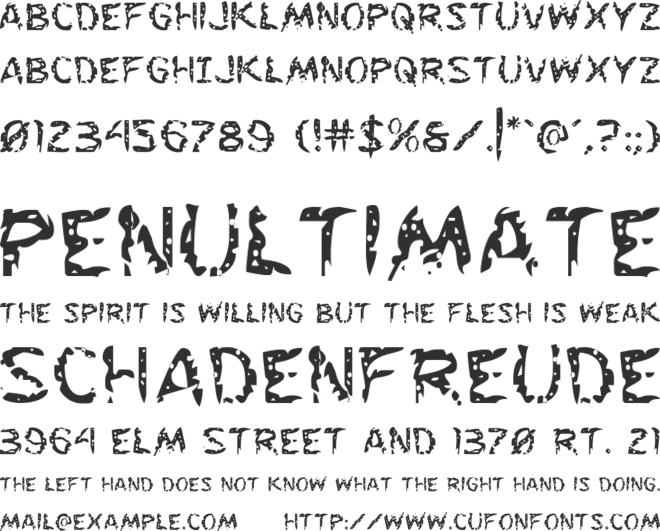 Flesh-Eating Comic font preview