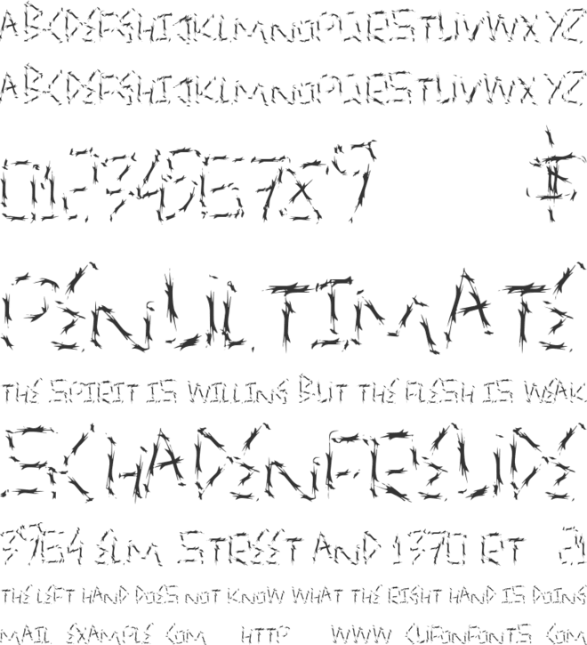 QuickSlash font preview