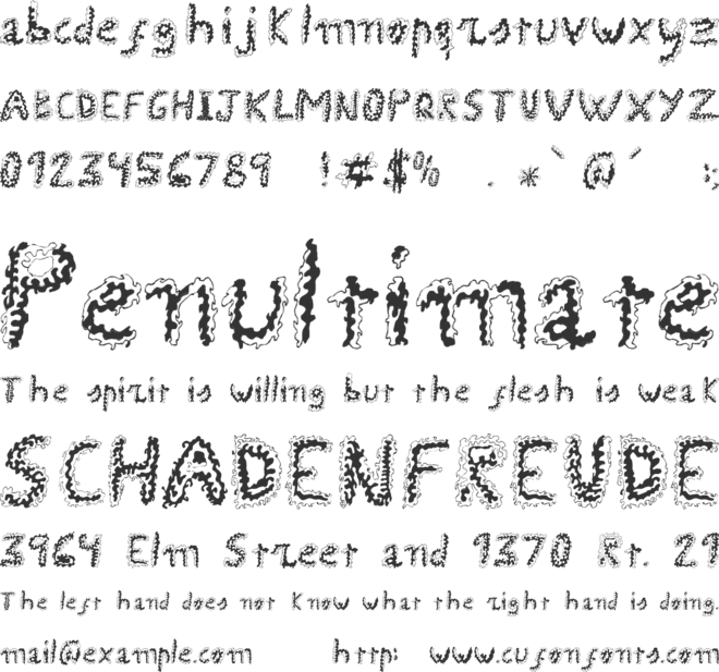 Uroboros font preview