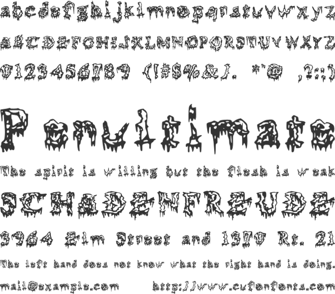 Squelettics font preview