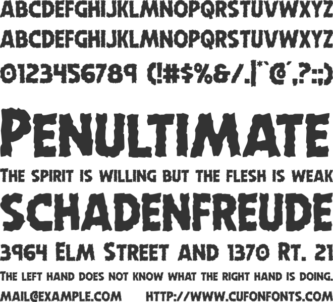 Horroween font preview