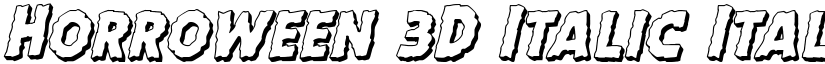 Horroween 3D Italic Italic font