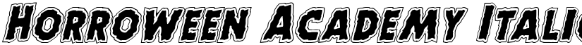 Horroween Academy Italic Italic font