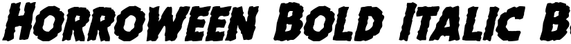 Horroween Bold Italic Bold Italic font