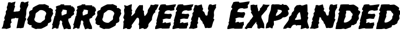Horroween Expanded Italic Expanded Italic font