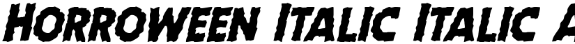 Horroween Italic Italic font