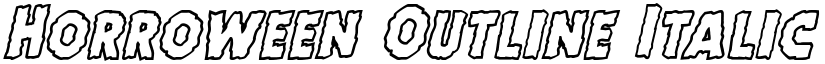 Horroween Outline Italic Outline Italic font