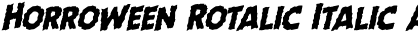 Horroween Rotalic Italic font