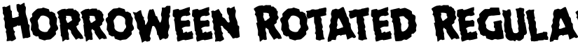 Horroween Rotated Regular font