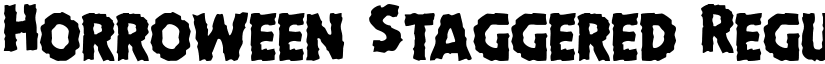 Horroween Staggered Regular font