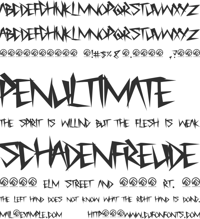 My Funeral font preview