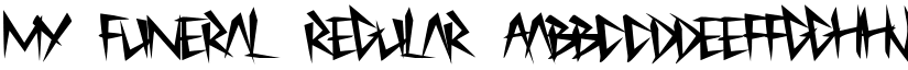 My Funeral Regular font