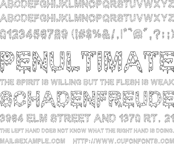 Mister Muerte font preview